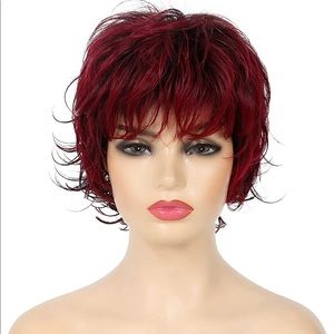 Cherry Red Short wig